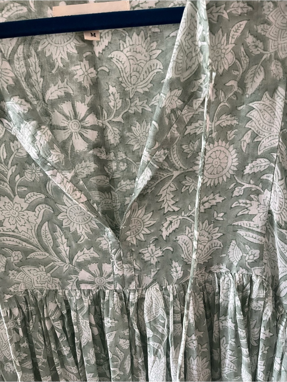 DAUGHTERS OF INDIA Kira Mint Green and White Floral Dress - Picture 5 of 10